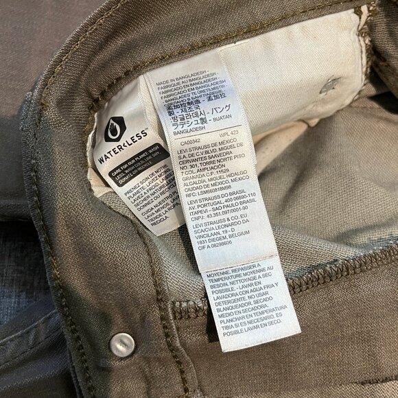 Levi's 511 Slim Fit Waxed Jeans - Men's Size 36*34 - Picture 6 of 10